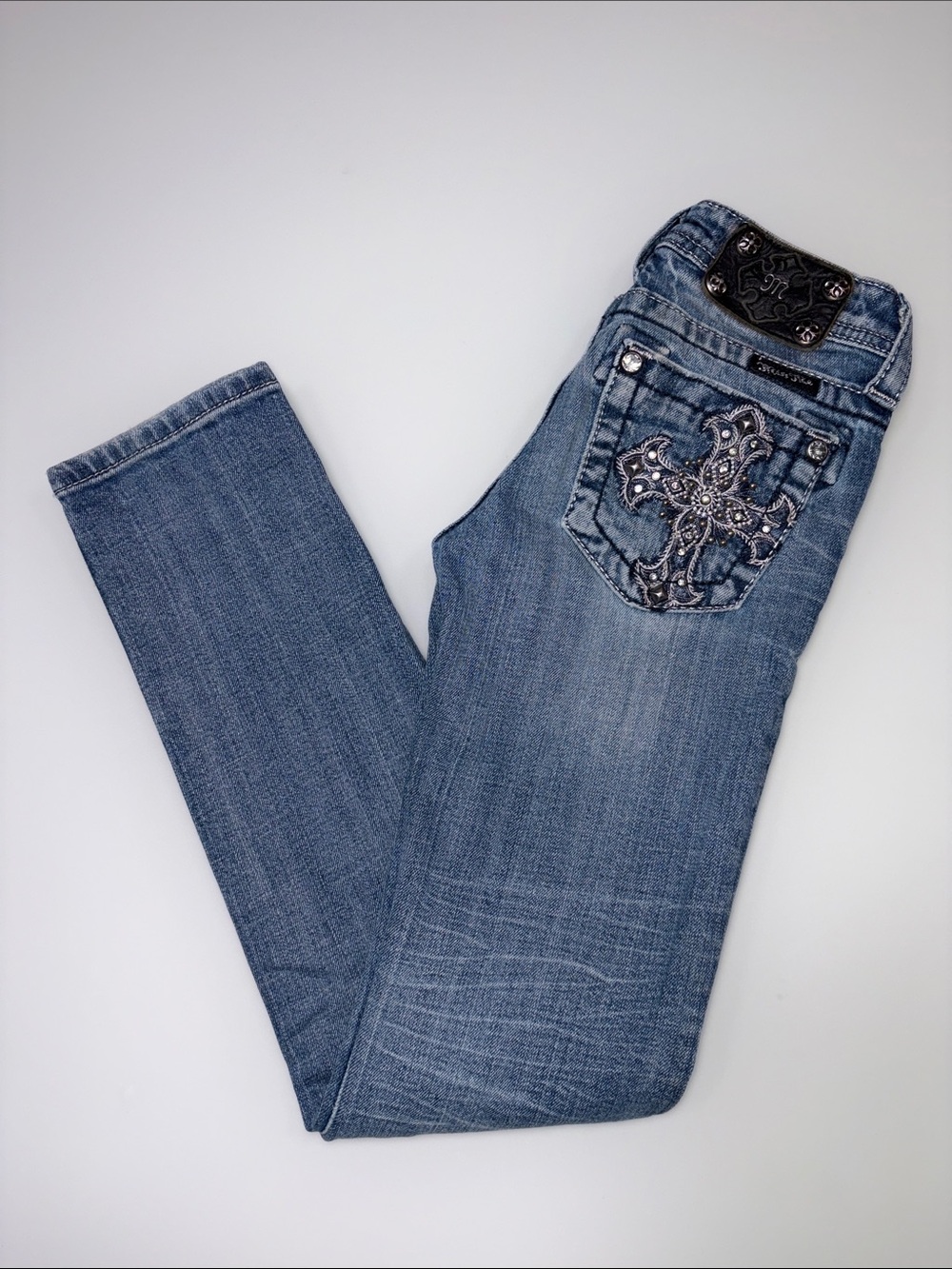 Miss Me Girls Embellished Cross Jeans sz 10